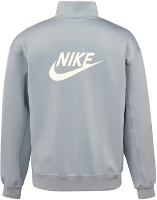 Nike Half-Zip High Collar Sweatshirt Coconut Grey with Back Letter Logo DQ4238-073 Order Nike Half-Zip High Collar Sweatshirt Coconut Grey with Back Letter Logo DQ4238-073
