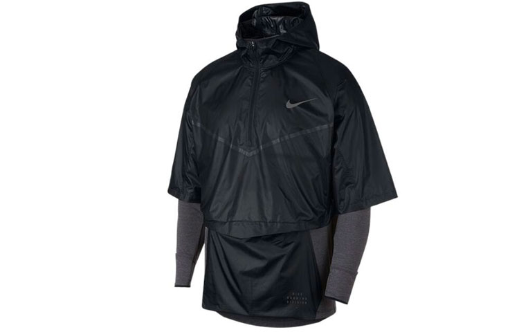 Nike Half-Zip Hoodie with Spliced Logo Black 933411-011
