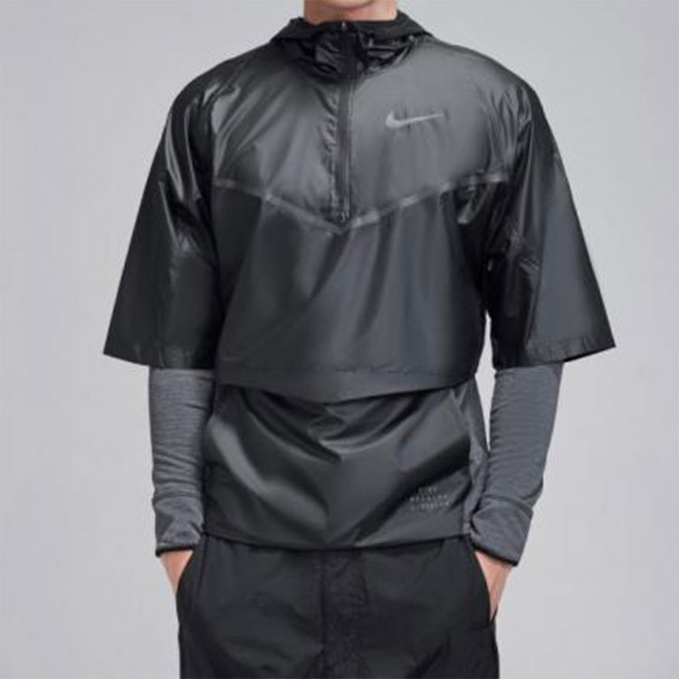 Nike Half-Zip Hoodie with Spliced Logo Black 933411-011 圖 4