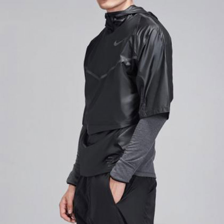 Nike Half-Zip Hoodie with Spliced Logo Black 933411-011 圖 7