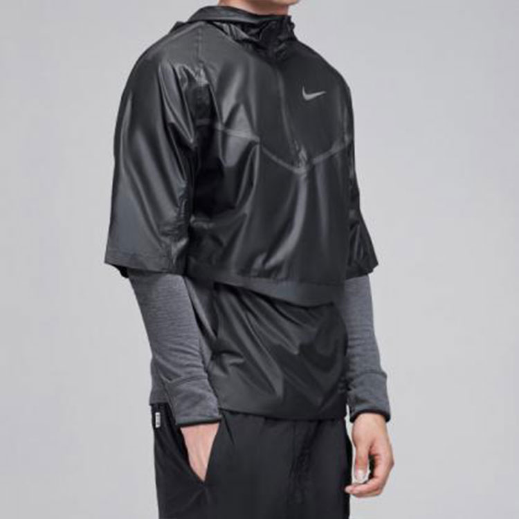 Nike Half-Zip Hoodie with Spliced Logo Black 933411-011 圖 8