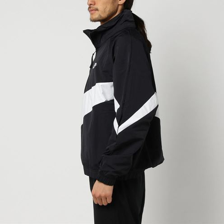 Nike Half-Zip Loose-Fit Big Swoosh Oversized Jacket Asia Black AJ1405-010 圖 6