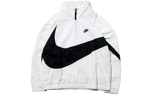 Nike Half-Zip Retro Big Swoosh Jacket White AJ1405-121