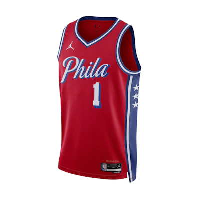 Nike Harden Philadelphia 76ers NBA Statement Jersey Red