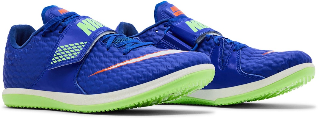 Nike High Jump Elite 'Racer Blue Lime Blast' Sepatu Olahraga 806561-400 2