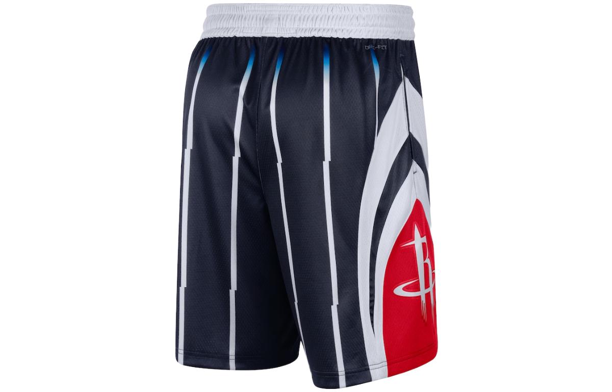 Lookbook 耐克休斯頓火箭75周年快乾中腰籃球短褲深藍色 DB4135-419