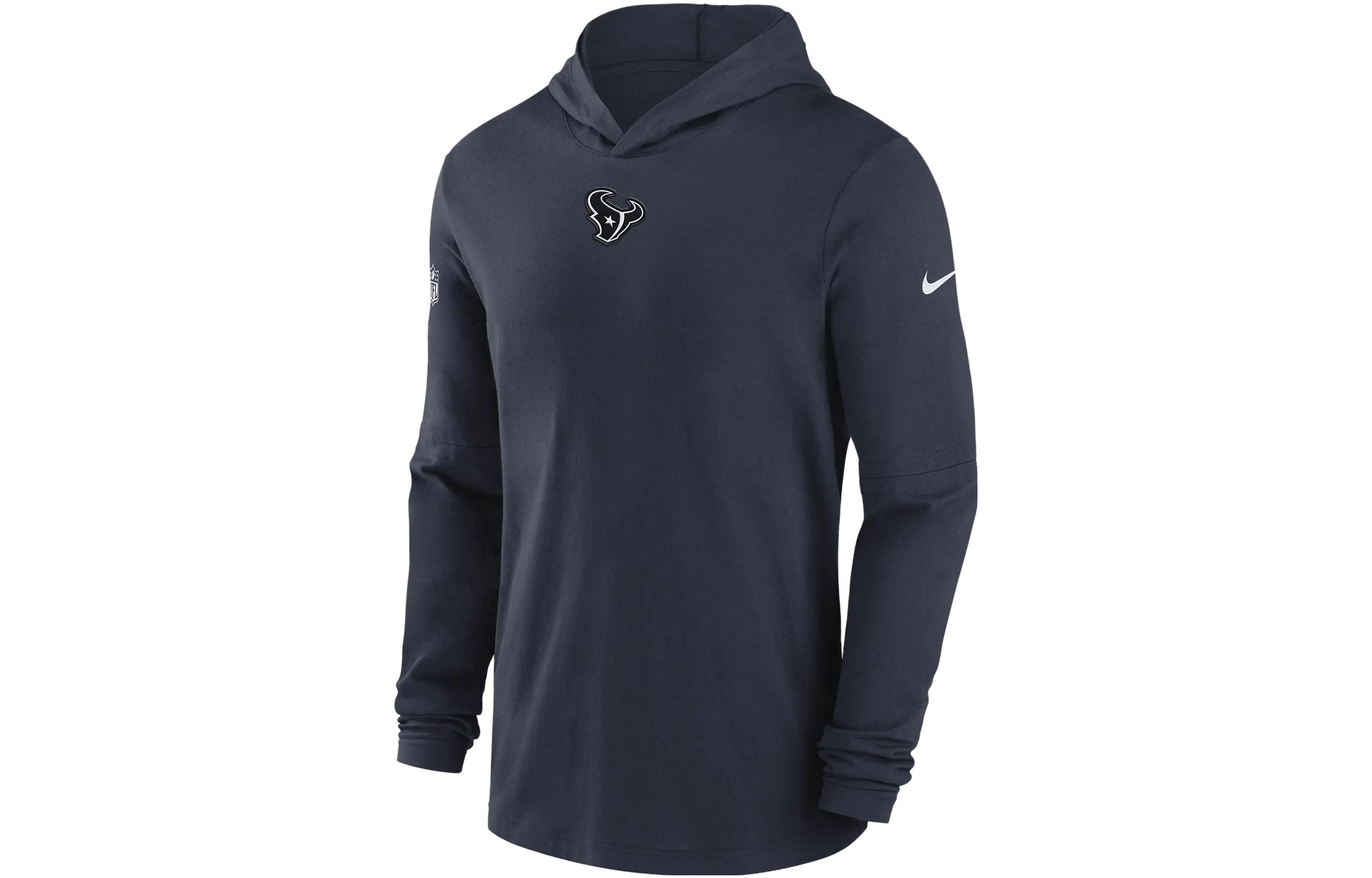 Nike Houston Texans Sideline Logo Hoodie Navy Blue 00MQ41L8V-PKB