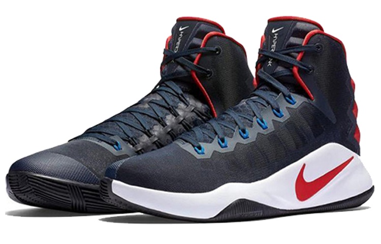 Lookbook 耐吉 Hyperdunk 2016 暗深藍 奧運美國隊 拼色 高筒 實戰籃球鞋 男款 黑紅