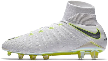 Nike Hypervenom Phantom 3 Elite DF FG 'White Grey Volt' AJ3803-107 Nike Hypervenom Phantom 3 Elite DF FG 'White Grey Volt' AJ3803-107