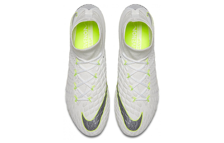 Shop ナイキ ハイパーヴェノム ファントム 3 エリート DF FG 白/灰/ボルト AJ3803-107