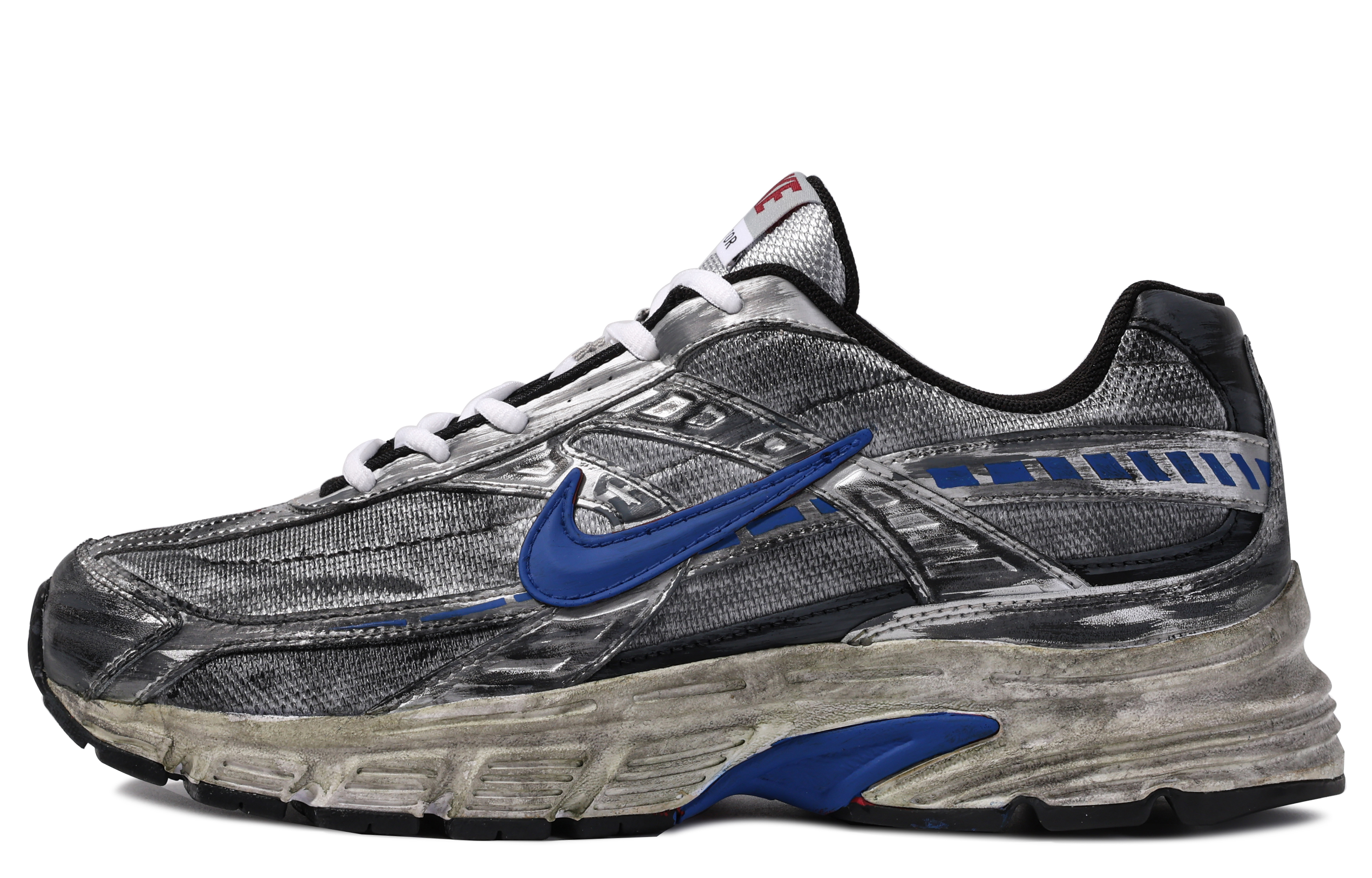 Order 【定製球鞋 Nike Initiator 達文西定製 禮盒 克萊因 千禧年 復古 作舊 耐磨 低筒 跑步鞋 男款 銀灰藍】