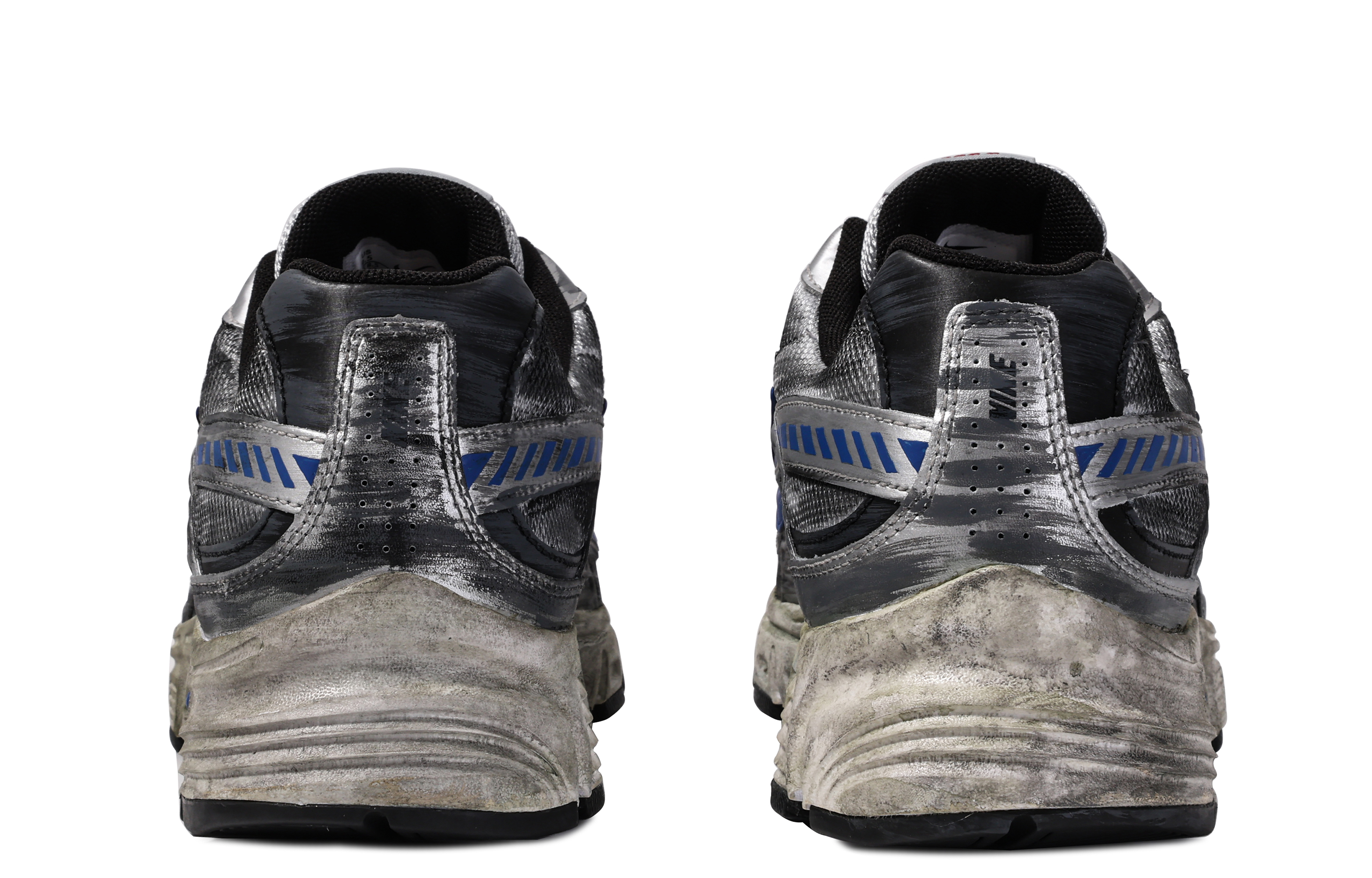 Details for 【定製球鞋 Nike Initiator 達文西定製 禮盒 克萊因 千禧年 復古 作舊 耐磨 低筒 跑步鞋 男款 銀灰藍】