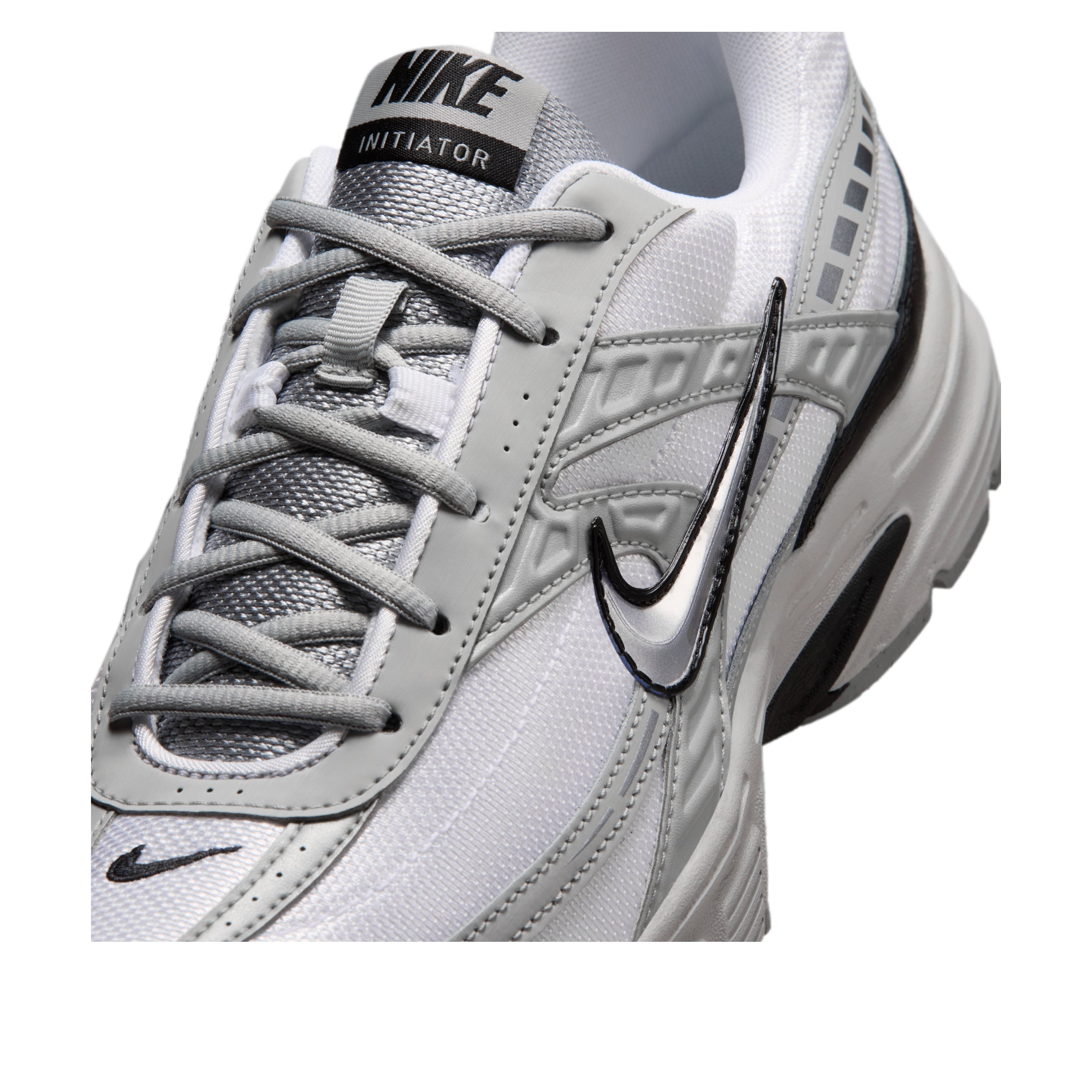 Details for Nike Initiator 'White Light Smoke Grey Black Metallic Grey' 394055-105