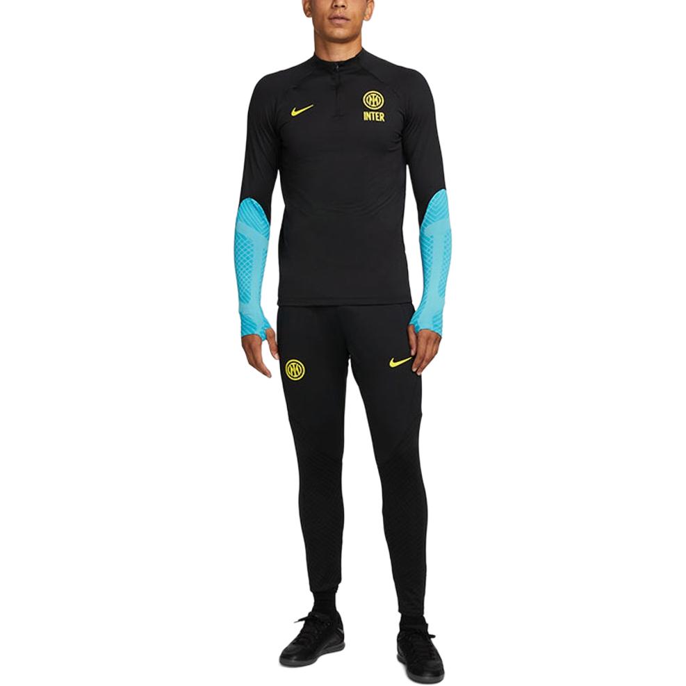 Nike Inter Milan Strike Drill Top Black/Yellow Long Sleeve Football Shirt DN2813-010