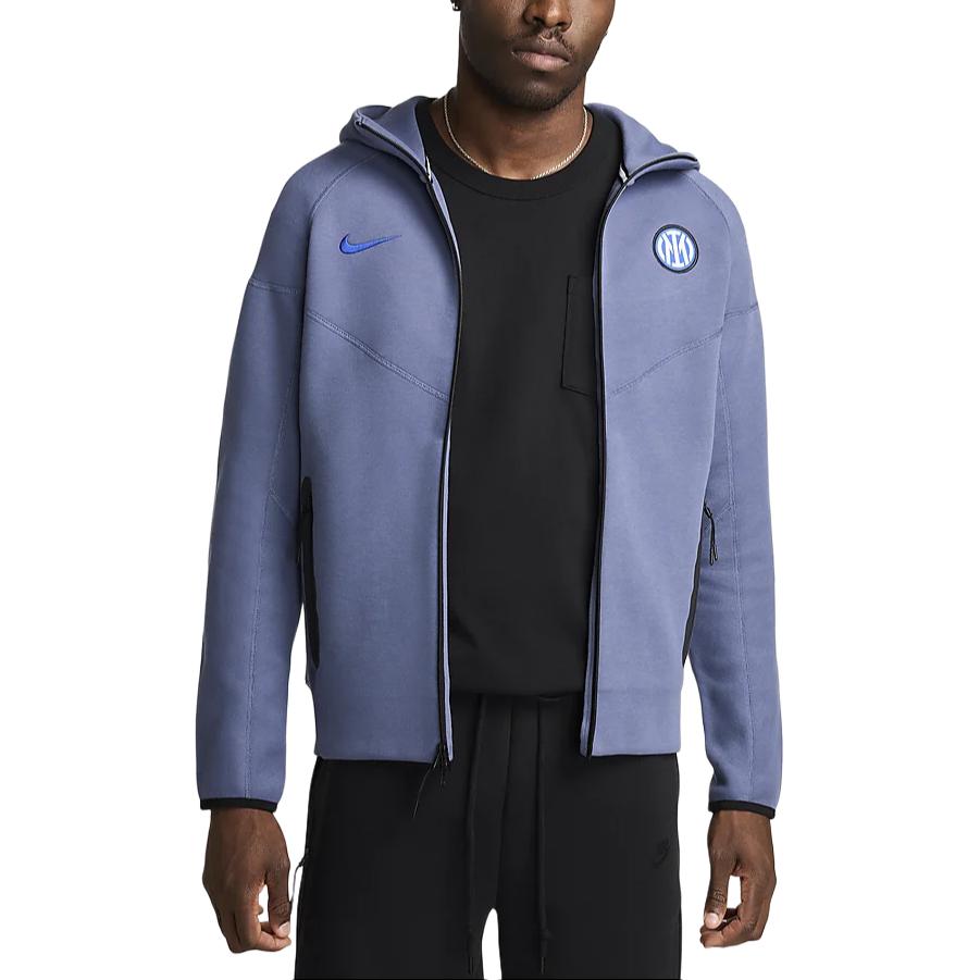 Nike Inter Milan Tech Fleece Windrunner Jacket - Diffused Blue/Black/Lyon Blue FV6666-491