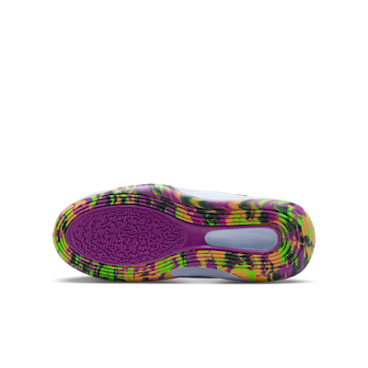 (Youth) Nike IsoFly Sneaker Cement Gray/Black/Vivid Purple/Green Strike