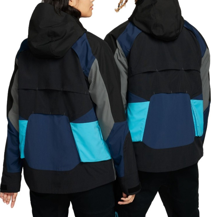 Shop Nike ISPA FW23 GORE-TEX 防水拼接連帽外套 男女款 黑色 FB2370-010