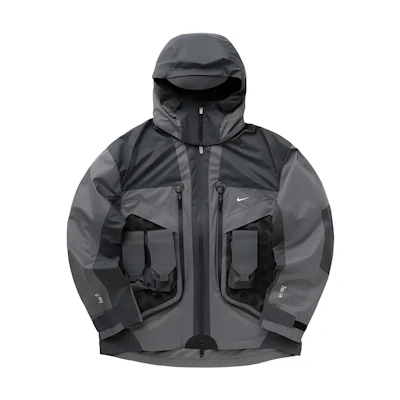 Nike ISPA FW24 Black Gray Logo Zipper Hoodie Jacket FV4902-021