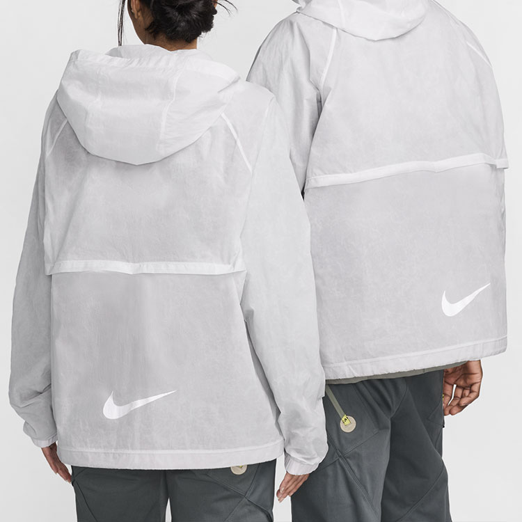 Nike ISPA SS24 Photon Dust Unisex Loose Fit Hoodie Jacket with Brand Logo FJ7243-025 圖 4