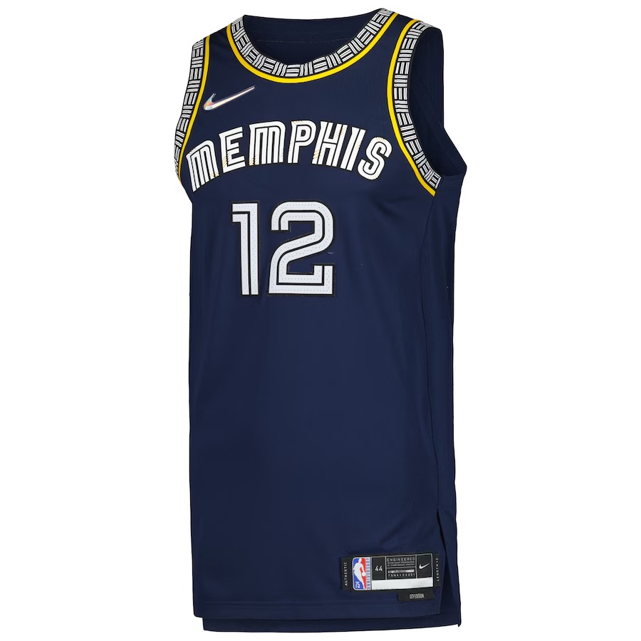 Nike Ja Morant Memphis Grizzlies #12 Navy Basketball Jersey Unisex. DB3676-419 圖 2