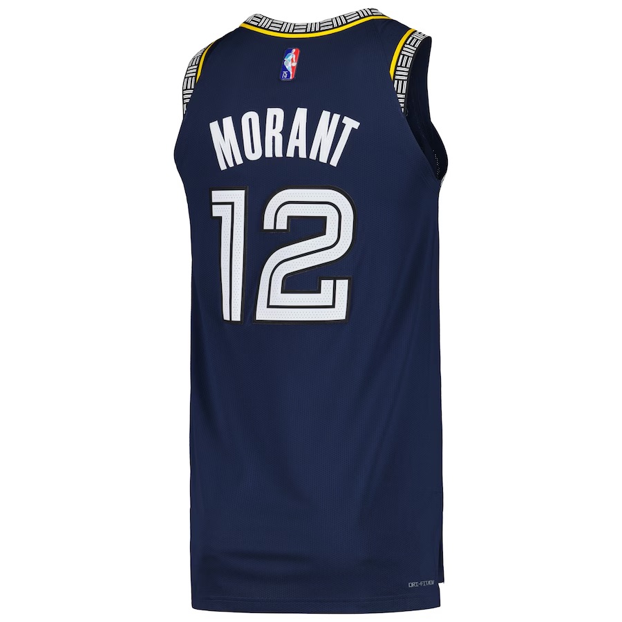 Nike Ja Morant Memphis Grizzlies #12 Navy Basketball Jersey Unisex. DB3676-419 圖 3