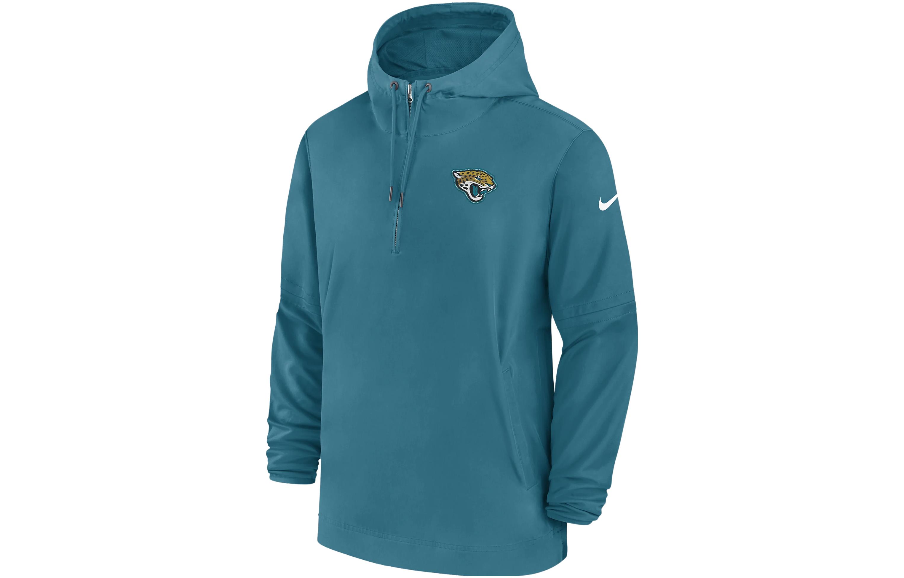 Nike Jacksonville Jaguars Sideline Logo Cartoon Print Hoodie Jacket Blue - 00MI45W9N-EU6