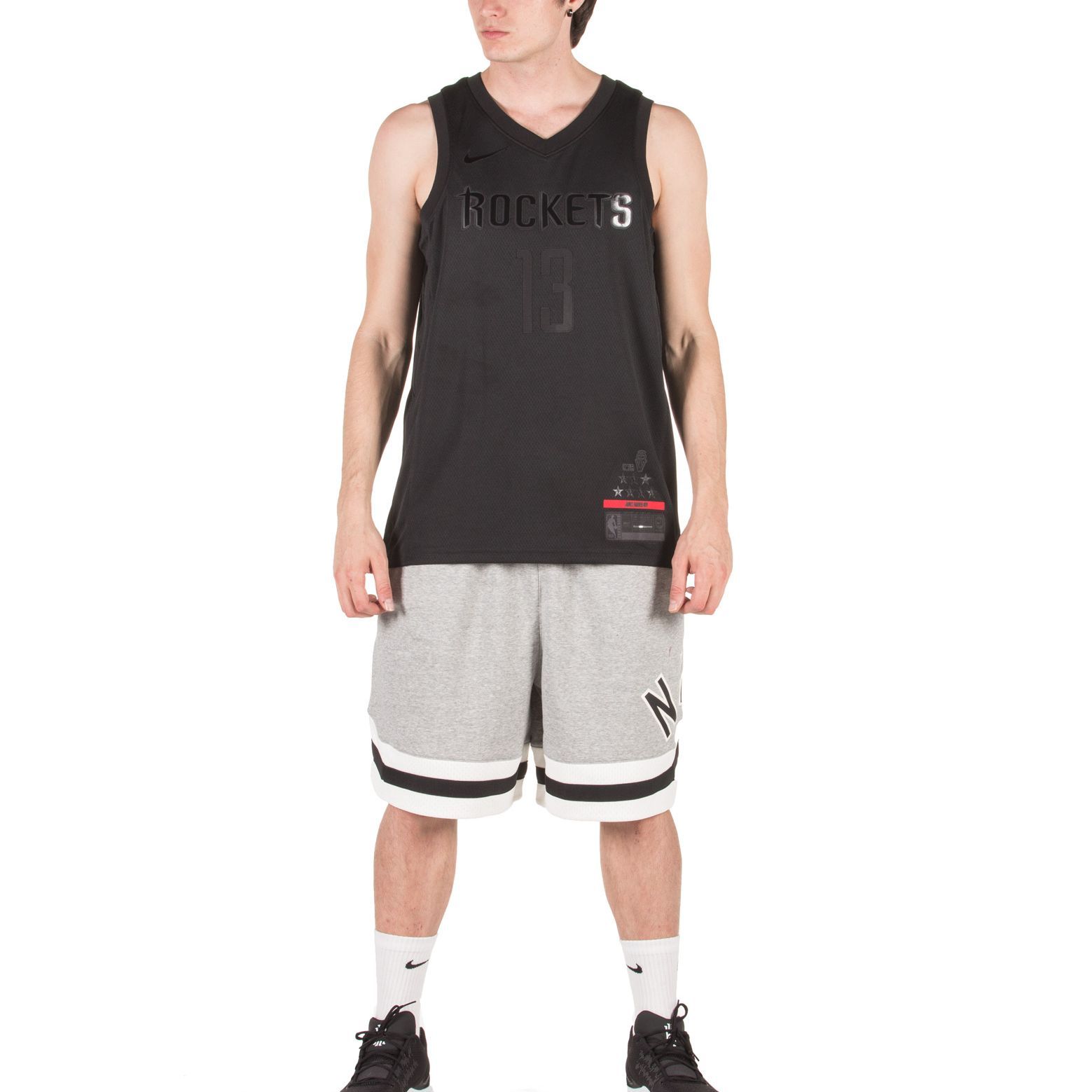 Shop Nike James Harden Houston Rockets MVP Series Embroidered Basketball Jersey Black BQ9067-010