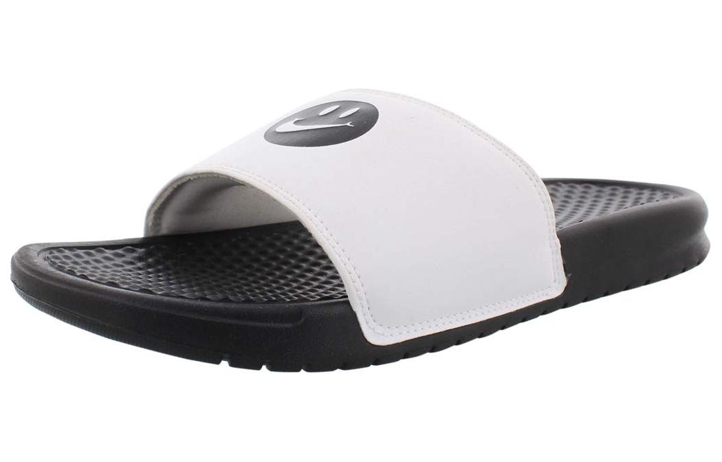 Nike JDI Black White Smiling Face Slippers 'Black White' 圖 2