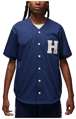 Nike Jordan x 霍华德大學 男款藍色V領棒球外套 FJ9331-419 Order Nike Jordan x 霍华德大學 男款藍色V領棒球外套 FJ9331-419