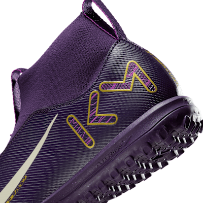 Cheap (JR) 耐克少年Mercurial Superfly 10 Academy "姆巴佩"足球鞋 紫色/象牙白 HF3420-500