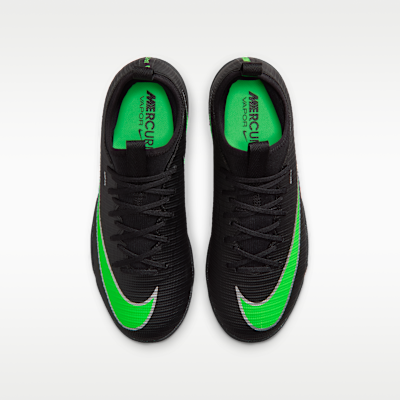 Shop Nike Junior Mercurial Vapor 17 Academy Black/Black/Illusion Green IO0142-001