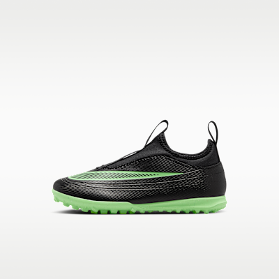 Nike Junior Mercurial Vapor 17 Club Soccer Shoes Black/Black/Illusion Green IO1483-001