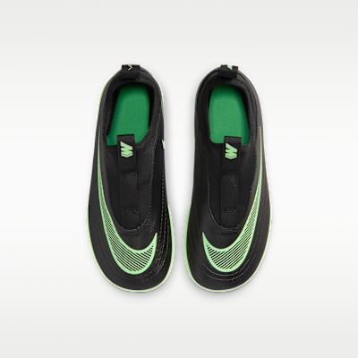 Shop Nike Junior Mercurial Vapor 17 Club Soccer Shoes Black/Black/Illusion Green IO1483-001