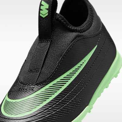 Sizing Nike Junior Mercurial Vapor 17 Club Soccer Shoes Black/Black/Illusion Green IO1483-001