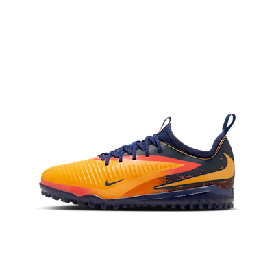 (Youth) Nike Junior Phantom 6 Low Academy "Erling Haaland" Laser Orange/Blue Void/Lemon Venom HQ2040-800