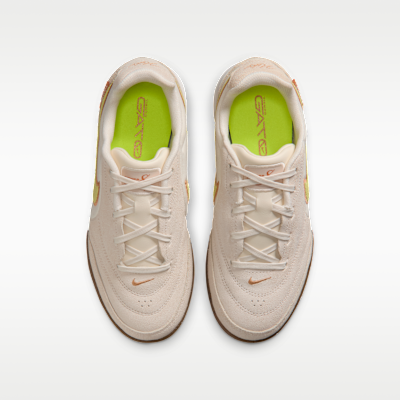 Shop Nike 小童 Tiempo Street Gato PRM 灰/月光灰/檸檬毒配色足球鞋 IV5706-100