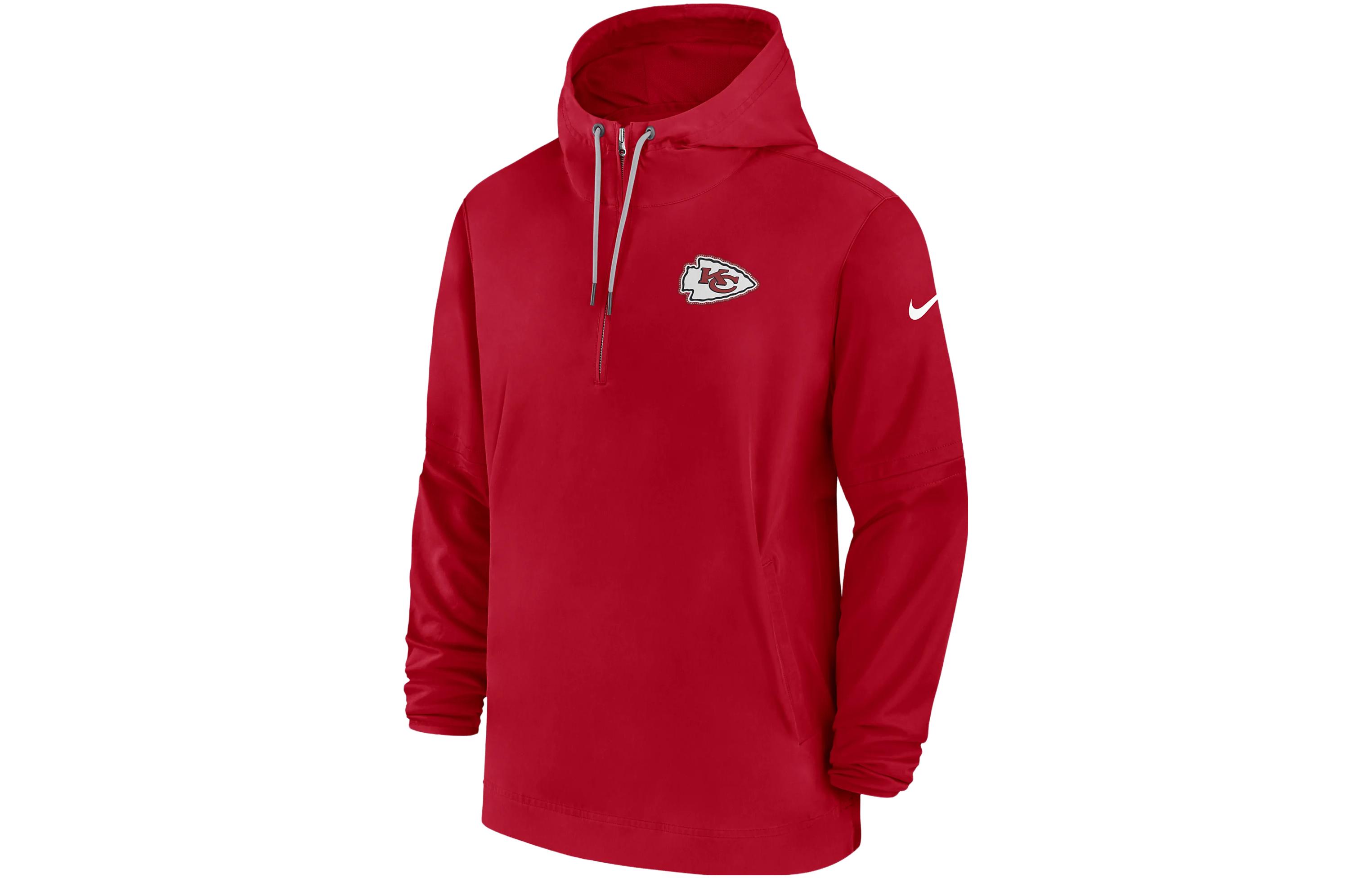 Nike Kansas City Chiefs Red Hooded Jacket Sideline Logo Print 00MI65N7G-EU6