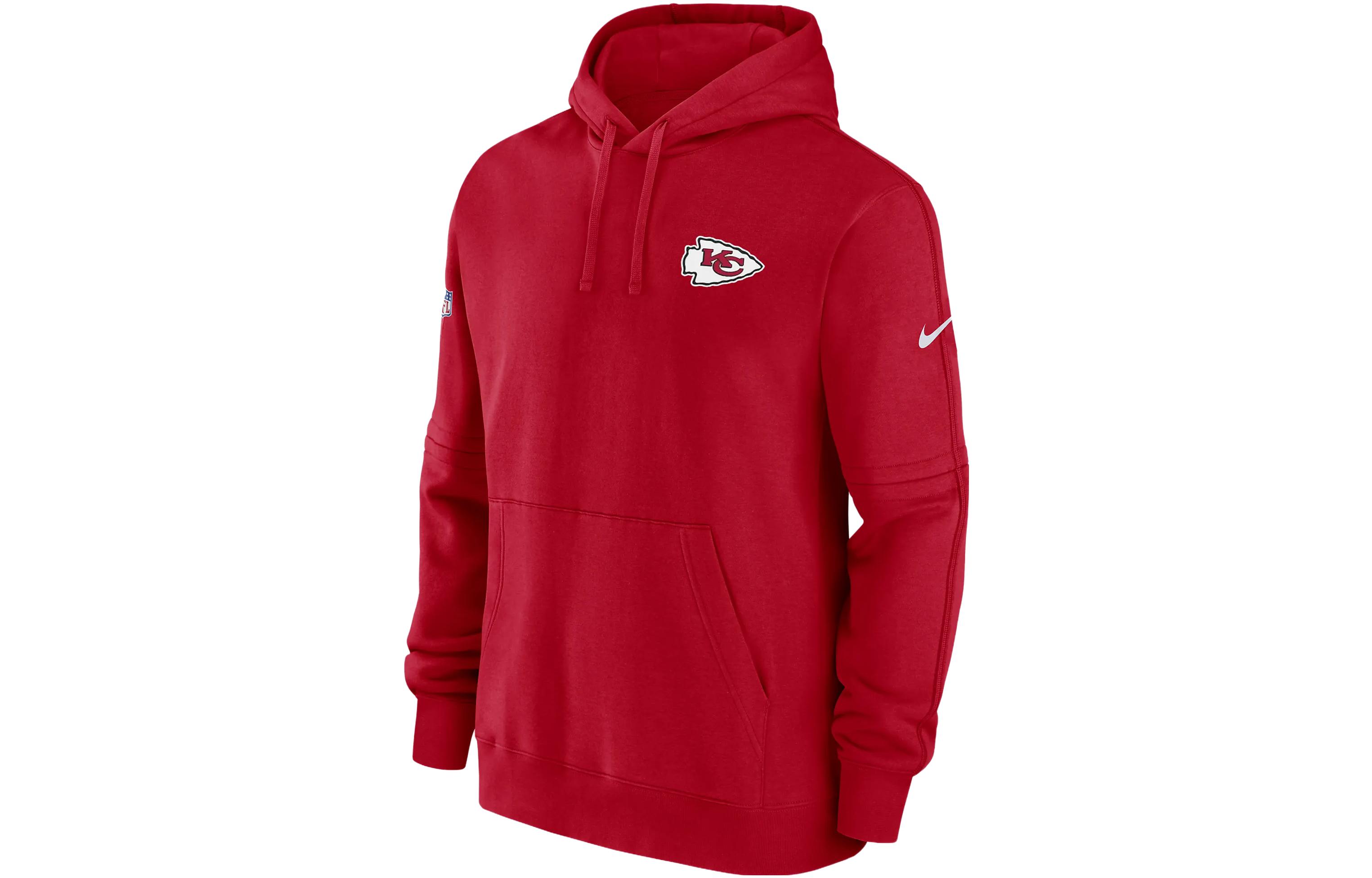 Nike Kansas City Chiefs Sideline Club Logo Red Hoodie 00MS65N7G-1UL
