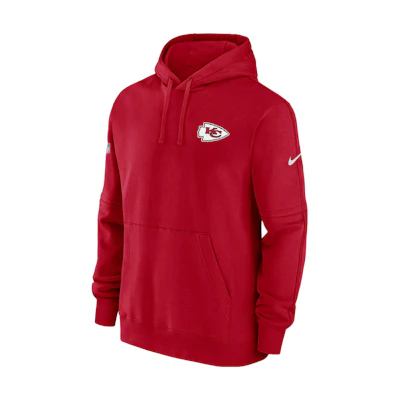 Nike Kansas City Chiefs Sideline Club Logo Red Hoodie 00MS65N7G-1UL