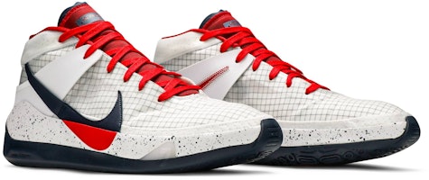 Nike KD 13 "USA"美國隊 耐磨防滑 高筒 實戰籃球鞋 男女同款 白紅 海外版 Cheap Nike KD 13 "USA"美國隊 耐磨防滑 高筒 實戰籃球鞋 男女同款 白紅 海外版