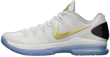 Nike KD 5 Elite+ White Gold 585385-100 Nike KD 5 Elite+ White Gold 585385-100