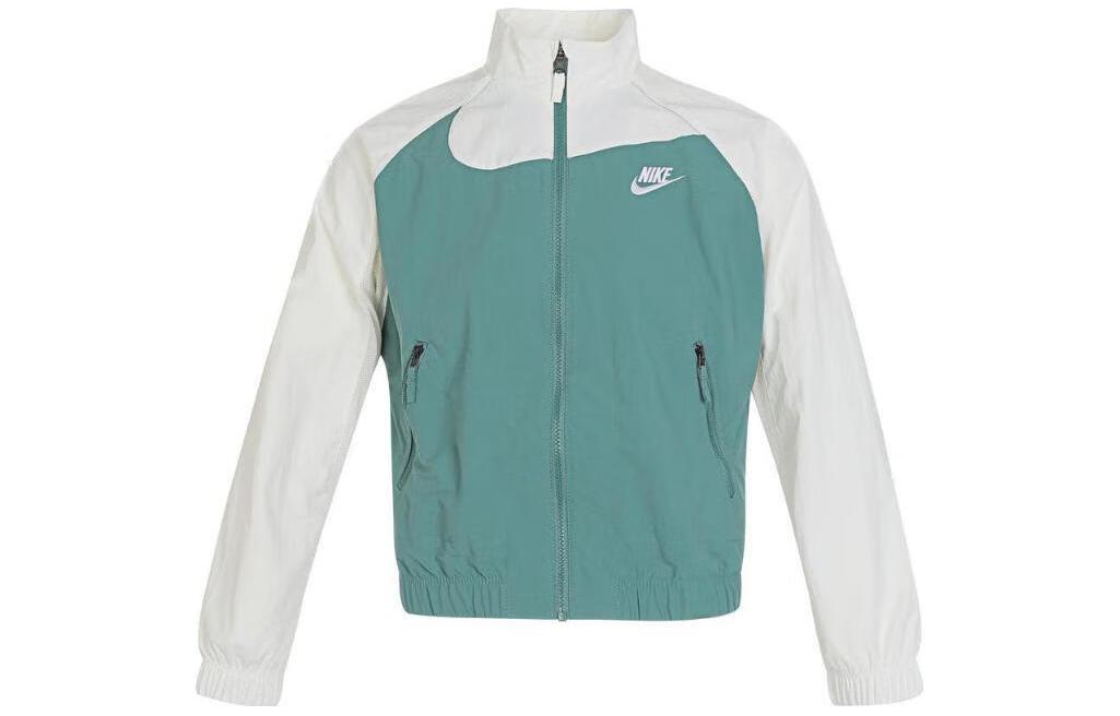 Nike Kids Colorblock Outdoor Zip-Up Jacket - Unisex Green Children's Windbreaker FN9134-361