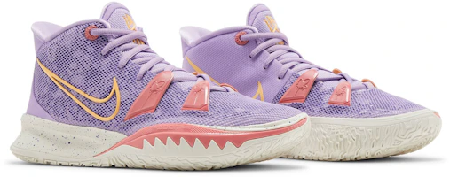 Cheap Nike Kyrie 7 "Daughters" 耐磨防滑 中筒 戰鬥籃球鞋 男女同款 薰衣草紫 國外版
