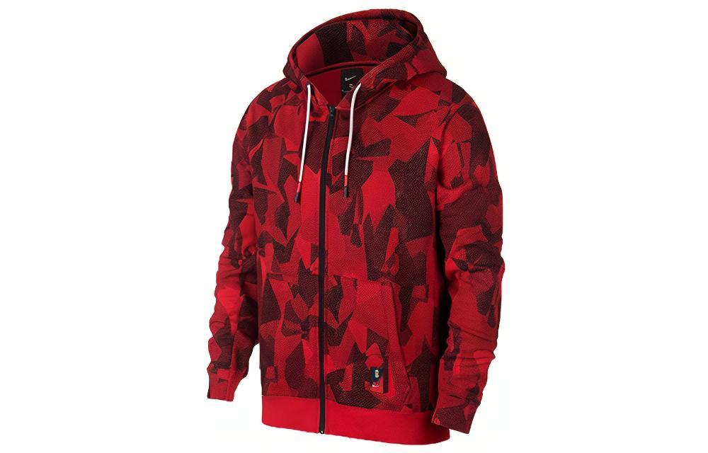 Nike Kyrie Basketball Hoodie Red Fleece Jacket AJ3386-657