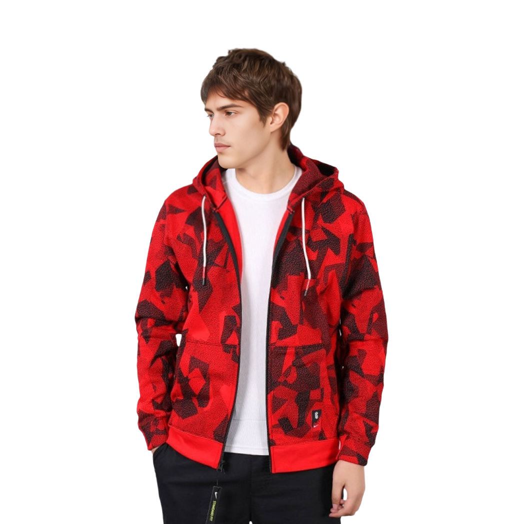Nike Kyrie Basketball Hoodie Red Fleece Jacket AJ3386-657 圖 4
