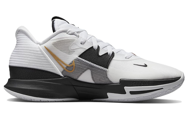 Lookbook Nike Kyrie Low 5 'Putih Hitam Emas Metalik' DJ6014-101/DJ6012-101
