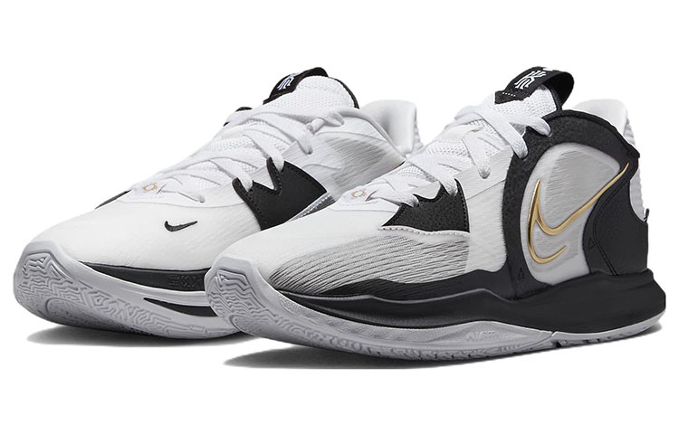 Shop Nike Kyrie Low 5 'Putih Hitam Emas Metalik' DJ6014-101/DJ6012-101