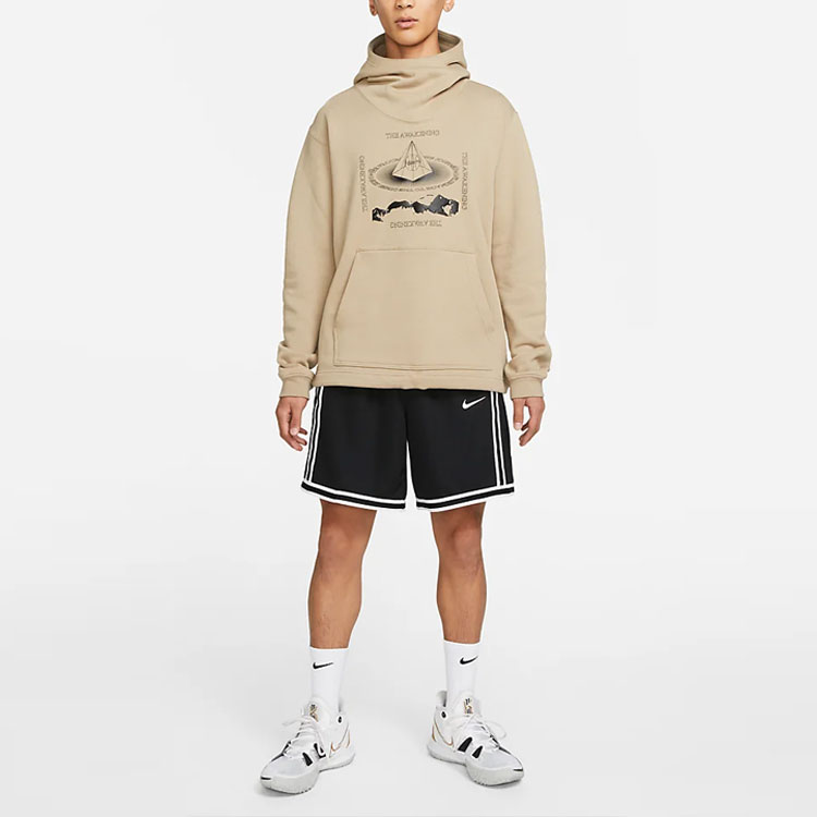 Details for Nike Kyrie Pattern Pullover Hoodie Khaki DA6693-247