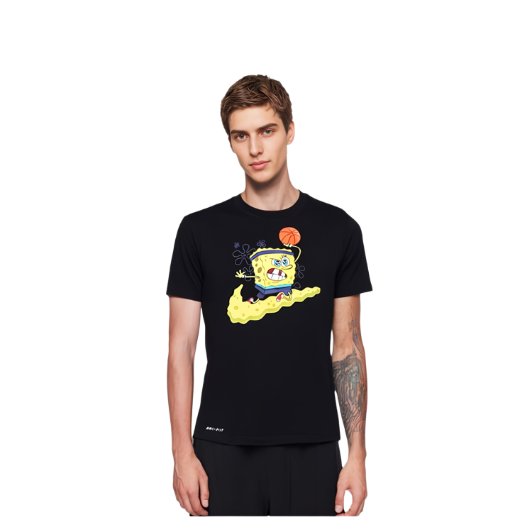 Sizing Nike Kyrie x SpongeBob Moisture-Wicking Tee Black CD0949-010