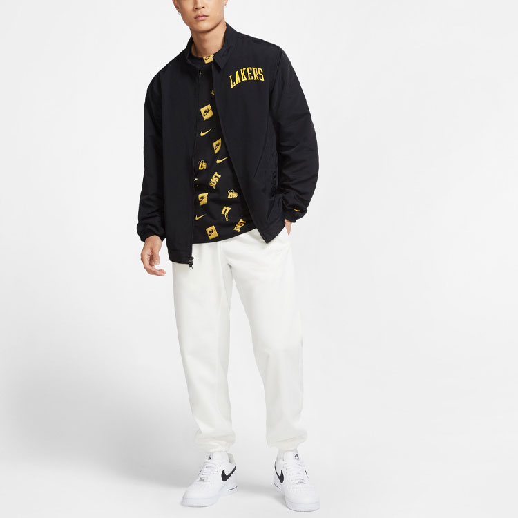 Details for Nike LA Lakers NBA 輕量標誌印花拉鍊外套 黑色 CN0765-010